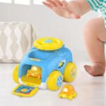 Anubhav Janni Catapult Car Educational Toy Motor Skills Montessori Toys Push Back Plastic Automatic Cartoon Sliding Ejection Shooting for Kids Boys Girls Launcher With 2 Cars(pack of 1) - Image 4