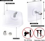 Anubhav Janni Bolt Sticker Self Adhesive Wall Screw Hook Punch Free Wall Mounted Seamless Transparent Waterproof Hooks Bathroom Kitchen Home Hook Office Bathroom Bedroom (Set Of 10 Pcs) - Image 3