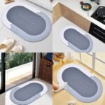 Anubhav Janni Heavy New Bathroom Mat Water Absorbing Rectangular Door For Quick Dry Rubber Backed Anti Slip Floor Non Slip Home Kitchen Home Kitchen Washroom Office (Pack Of 1 Pcs) - Image 3
