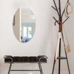 Anubhav Janni Ovel Shape Sticker Mirror (20*30) Oval Adhesive For Wall On Tiles In Bedroom Living Room Bathroom Bedroom Room Silver Sheet Effect Decor HD Vanity Make Up (Pack Of 1 Pcs) - Image 3