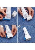 Anubhav Janni Rolling Tube Toothpaste Squeezer Seat Holder Stand Efficient Convenient Tool Easy Dispensing Storage Gels Face Wash Rotatable Dispenser Bathroom Kitchen Travel Use (Set Of 2 Pcs) - Image 4