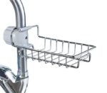 Anubhav Janni Faucet Rack Soap Holder Kitchen Sink Stainless Steel Stand Sponge Dish Deck Mount Storage Racks Adjustable Rag Draining Bathroom Holders Hanging Shelves Dishwashing (Pack Of 1 Pcs)