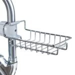 Anubhav Janni Faucet Rack Soap Holder Kitchen Sink Stainless Steel Stand Sponge Dish Deck Mount Storage Racks Adjustable Rag Draining Bathroom Holders Hanging Shelves Dishwashing (Pack Of 1 Pcs)