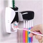 Anubhav Janni New Toothpast Dispencer Color Wall Mounted Plastic Dust Proof Automatic Toothpaste Dispenser Toothbrush Holder Hands Free Hole Mount Squeezer Kids Bathroom Home (Pack Of 1 Pcs) - Image 2