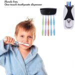 Anubhav Janni New Toothpast Dispencer Color Wall Mounted Plastic Dust Proof Automatic Toothpaste Dispenser Toothbrush Holder Hands Free Hole Mount Squeezer Kids Bathroom Home (Pack Of 1 Pcs) - Image 5