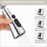 Anubhav Janni 360 Degree Movable Faucet Flexible Tap Extender Kitchen Sink Rotating Attachment Splash Proof Water Saving Universal Bathroom Chrome Plated Spray Head Adjustable (Pack Of 1 Pcs) - Image 3