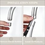 Anubhav Janni 360 Degree Movable Faucet Flexible Tap Extender Kitchen Sink Rotating Attachment Splash Proof Water Saving Universal Bathroom Chrome Plated Spray Head Adjustable (Pack Of 1 Pcs) - Image 4