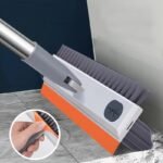 Anubhav Janni White 3 In 1 Tiles Cleaning Brush Bathroom Wiper Floor Scrub Long Handle Rotate Home Kitchen Bathroom Toilet Brush Cleaning Corner Floor Wall Washroom Attachment (Pack Of 1 Pcs) - Image 2