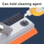 Anubhav Janni White 3 In 1 Tiles Cleaning Brush Bathroom Wiper Floor Scrub Long Handle Rotate Home Kitchen Bathroom Toilet Brush Cleaning Corner Floor Wall Washroom Attachment (Pack Of 1 Pcs) - Image 3