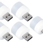 Anubhav Janni Usb Night Lights Mini USB LED Light Flexible Plug in Ambient Lamp Car Bedroom Reading Sleep Portable Bulb Compact Powered Plastic Plug In Flexible Car Indoor Outdoor (Set Of 5 Pcs)