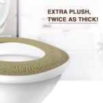 Anubhav Janni Toilet Seat Cover Soft Plush Thick Fabric Warmer For Round Elongated Seats Reusable Machine Washable Covers Set With Elastic Bottom Bathroom Decor (Pack Of 1 Pcs) - Image 3