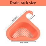Anubhav Janni Sink Organizer Corner Kitchen Triangle Strainer Basket Bar Drain Triangular Strainer Fits All Sinks Basket Sink Filter Swan Garbage Multifunctional Hanging Rack Home (Set Of 2 Pcs) - Image 2