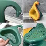 Anubhav Janni Sink Organizer Corner Kitchen Triangle Strainer Basket Bar Drain Triangular Strainer Fits All Sinks Basket Sink Filter Swan Garbage Multifunctional Hanging Rack Home (Set Of 2 Pcs) - Image 5
