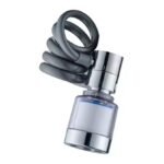 Anubhav Janni Expandable Kitchen Faucet Sprayer Degree Rotating Head Sink Extender Flexible Extender Water Saving Universal Anti Splash Adjustable Nozzle For Bathroom Silver (Pack Of 1 Pcs)