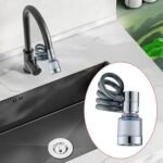 Anubhav Janni Expandable Kitchen Faucet Sprayer Degree Rotating Head Sink Extender Flexible Extender Water Saving Universal Anti Splash Adjustable Nozzle For Bathroom Silver (Pack Of 1 Pcs) - Image 4
