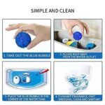 Anubhav Janni Toilet Bowl Cleaning Tablet Automatic Flush Toilet Bowl Cleaner Tablets Bathroom Tank Cleaner Odor Bathroom Tank Cleaner Ball Deep Clean Bubbles Mild Lemon Scent (Set Of 10 Pcs) - Image 5
