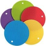 Anubhav Janni Silica Anti Hot Heat Resistant Gel Round Pot Holder Disc Pads Car Dashboard Pad Dining Table Mat Placemat Coasters Trivets Silicone Place Honeycomb Rubber Kitchen (Pack Of 1 Pcs)