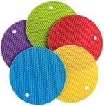Anubhav Janni Silica Anti Hot Heat Resistant Gel Round Pot Holder Disc Pads Car Dashboard Pad Dining Table Mat Placemat Coasters Trivets Silicone Place Honeycomb Rubber Kitchen (Pack Of 1 Pcs)