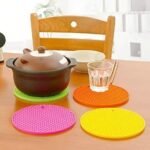 Anubhav Janni Silica Anti Hot Heat Resistant Gel Round Pot Holder Disc Pads Car Dashboard Pad Dining Table Mat Placemat Coasters Trivets Silicone Place Honeycomb Rubber Kitchen (Pack Of 1 Pcs) - Image 3