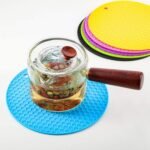 Anubhav Janni Silica Anti Hot Heat Resistant Gel Round Pot Holder Disc Pads Car Dashboard Pad Dining Table Mat Placemat Coasters Trivets Silicone Place Honeycomb Rubber Kitchen (Pack Of 1 Pcs) - Image 5