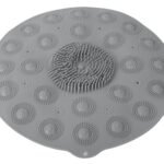 Anubhav Janni Round Bathroom Mat Slip Floor Anti Bath Grip Base Water Drain Design Floor Use Shower Foot Scrubber Skid Silicone Bathtub Shower Waterproof Bathroom Toilet Home (Pack Of 1 Pcs)