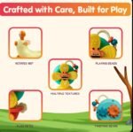 Anubhav Janni 5 in 1 Toy Modes of Play Yellow Snail Spinner for Baby Convertible Friction Powered Car Sensory Kids with High Grip Suction Cup Base Interactive Learning Set Rattle(pack 1) - Image 6