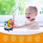 Anubhav Janni 5 in 1 Suction Spinner Rattle Friction Car Windmill Sensory Play BPA Free Safe Durable Interactive Learning Toys 6 Months Kids (Multicolor) Snail Toy Spinning Bath(pack of 1) - Image 3