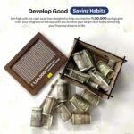 Anubhav Janni Savings Challenge Box Wooden Money Saving Save ₹1,00,000 Easily Track Progress Gift Idea for Kids and Adults Bank with Lock Big Size Piggy Target 1 Numbers Undiyal Hundi (pack of 1) - Image 5