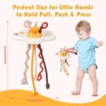 Anubhav Janni Baby Sensory Montessori Silicone Toy for 6 12 Months Travel Pull String 18 Developing Fine Motor Skill Multi-Sensory Activity 1 Year Old Teething Infants Teether(PACK OF 1) - Image 6