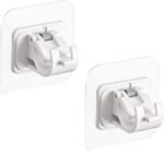 Anubhav Janni Curtain Wall Hook Sticker Rod Holder Pole Brackets No Drill Mounted Holder Self Adhesive Curtainn Rods Wall No Drilling Curtains Hanger Bedroom Bathroom Kitchen Home (Set Of 2 Pcs)