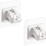 Anubhav Janni Curtain Wall Hook Sticker Rod Holder Pole Brackets No Drill Mounted Holder Self Adhesive Curtainn Rods Wall No Drilling Curtains Hanger Bedroom Bathroom Kitchen Home (Set Of 2 Pcs)