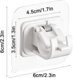 Anubhav Janni Curtain Wall Hook Sticker Rod Holder Pole Brackets No Drill Mounted Holder Self Adhesive Curtainn Rods Wall No Drilling Curtains Hanger Bedroom Bathroom Kitchen Home (Set Of 2 Pcs) - Image 2