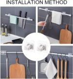 Anubhav Janni Curtain Wall Hook Sticker Rod Holder Pole Brackets No Drill Mounted Holder Self Adhesive Curtainn Rods Wall No Drilling Curtains Hanger Bedroom Bathroom Kitchen Home (Set Of 2 Pcs) - Image 5