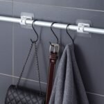 Anubhav Janni Curtain Wall Hook Sticker Rod Holder Pole Brackets No Drill Mounted Holder Self Adhesive Curtainn Rods Wall No Drilling Curtains Hanger Bedroom Bathroom Kitchen Home (Set Of 2 Pcs) - Image 6