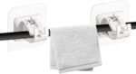 Anubhav Janni Curtain Wall Hook Sticker Rod Holder Pole Brackets No Drill Mounted Holder Self Adhesive Curtainn Rods Wall No Drilling Curtains Hanger Bedroom Bathroom Kitchen Home (Set Of 2 Pcs) - Image 8