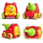 Anubhav Janni Whistle Blowing Toy Car for Kids Red and Green Durable Plastic Fun Character Design Best Gift Boys Girls Combo Friction Push go Friends Cartoon Train Carnival Vehicle(pack of 1) - Image 5