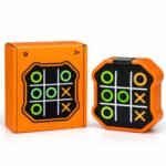 Anubhav Janni Electronic Tic Tac Toe Handheld Game Console for Kids 9 Modes Smart AI Puzzle Portable Strategy with LED Lights Educational Travel Toy Boys Girls (Multicolor)(pack of 1)