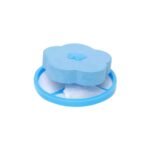 Anubhav Janni Washing Machine Lint Catcher Anti Hair Remover Floating Laundry To Prevent Clothes From Fiber Build Up Flower Shape Home Bag Net Removal Ball Debris Thread Cleaning (Set Of 2 Pcs)