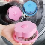 Anubhav Janni Washing Machine Lint Catcher Anti Hair Remover Floating Laundry To Prevent Clothes From Fiber Build Up Flower Shape Home Bag Net Removal Ball Debris Thread Cleaning (Set Of 2 Pcs) - Image 4
