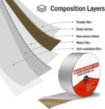 Anubhav Janni Silver Aluminium Tape (5cm*10mt) Waterproof Foil Sealing Repair Pipe Insulation Roof Leak Kitchen Metal Reinforced Self Protection Suitable Window Home Car Outdoor (Pack Of 1 Pcs) - Image 5