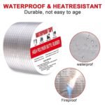 Anubhav Janni Silver Aluminium Tape (5cm*10mt) Waterproof Foil Sealing Repair Pipe Insulation Roof Leak Kitchen Metal Reinforced Self Protection Suitable Window Home Car Outdoor (Pack Of 1 Pcs) - Image 6