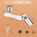 Anubhav Janni Faucet Splash Head Plastic 360 Degree Flexible Tap Extender For Kitchen Sink, Shower Sprinkler Metal Hose Rotation Adjustable Shower Silver Tap Extension Sink (Pack Of 1 Pcs) - Image 4