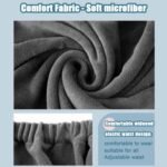 Anubhav Janni Wearable Bath Towels For Men Mens Wrap Mens Towel Spa Robe Cotton Body With Pocket Adjustable Wrap Soft Microfiber Shower Button Closure Elastic Waist Pocket (Pack Of 1 Pcs) - Image 7