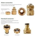 Anubhav Janni Tap Connector Brass Set Garden Hose Pipe Quick Connect Faucet Adapter For Outdoor Tap Bathroom Kitchen Watering Connector Connectors Sets Bathroom Outdoors Garden (Set Of 4 Pcs) - Image 2