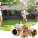 Anubhav Janni Tap Connector Brass Set Garden Hose Pipe Quick Connect Faucet Adapter For Outdoor Tap Bathroom Kitchen Watering Connector Connectors Sets Bathroom Outdoors Garden (Set Of 4 Pcs) - Image 7