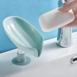Anubhav Janni Suction Cup Soap Holder For Bathroom Kitchen Sink Wall Single Layer Self Draining Dish Bathtub Wash basins Leaf-Shape Holder Box Bathroom Kitchen Bathtub (Set Of 3 Pcs) - Image 6
