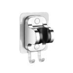 Anubhav Janni Shower Handle Holder Head Holder| Adhesive Strength Wand Adjustable Angle with Hook Hose Square Bathroom Toilet Nail Strong Wall Mount Bracket Hand Screw Free (Pack Of 1 Pcs)