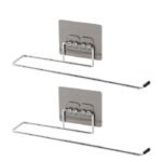 Anubhav Janni Tissue Paper Holder Towel Stainless Steel Self Adhesive Napkin Ring Wall Mount Hanging with Magic Pad Kitchen Roll Stand Bar Hanger For And Washbasin Use Foe (Pack Of 1 Pcs)
