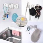 Anubhav Janni Sink Sponge Holder Stainless Steel Adhesive Kitchen Rustproof Waterproof Caddy Organizer Sponge Scrubber Brush No Drill Self Rack Home Waterproof Kitchen Bathroom (Set Of 3 Pcs) - Image 2
