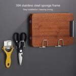 Anubhav Janni Sink Sponge Holder Stainless Steel Adhesive Kitchen Rustproof Waterproof Caddy Organizer Sponge Scrubber Brush No Drill Self Rack Home Waterproof Kitchen Bathroom (Set Of 3 Pcs) - Image 3